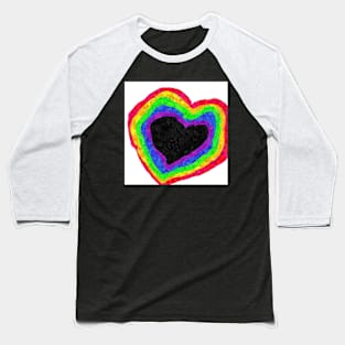 Rainbow. Heart Baseball T-Shirt